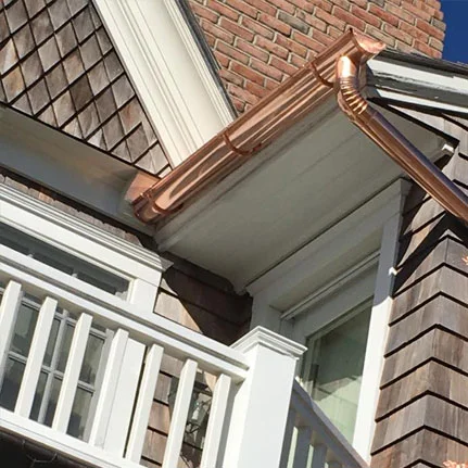 copper gutter installation Easthampton ny